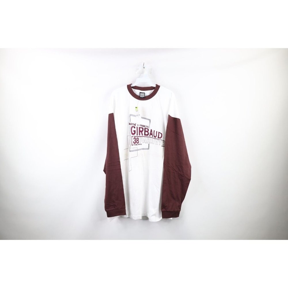 NOS Vtg 90s Marithe Francois Girbaud Mens 2XL Baggy Fit Long Sleeve T-Shirt